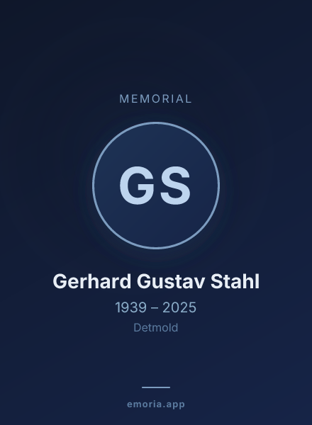Memorial portrait of Gerhard Gustav Stahl