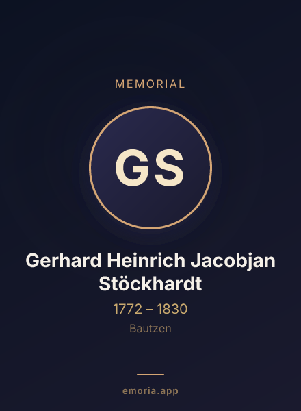 Memorial portrait of Gerhard Heinrich Jacobjan Stöckhardt