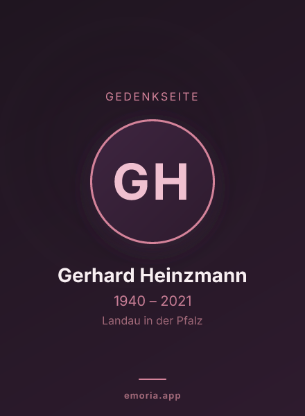 Gedenkportrait von Gerhard Heinzmann