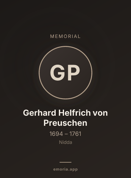 Memorial portrait of Gerhard Helfrich von Preuschen