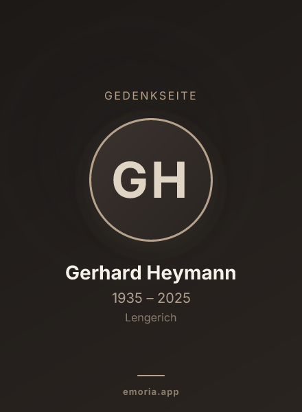 Gedenkportrait von Gerhard Heymann