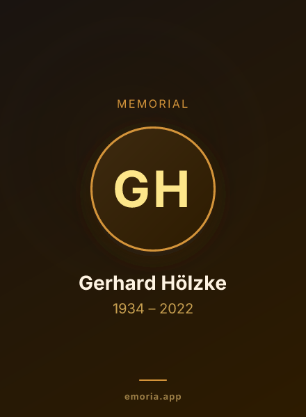 Memorial portrait of Gerhard Hölzke