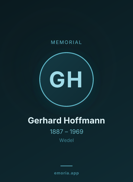 Memorial portrait of Gerhard Hoffmann
