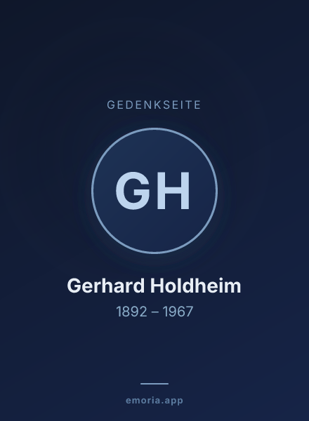Gedenkportrait von Gerhard Holdheim