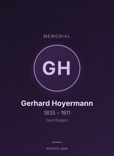 Memorial portrait of Gerhard Hoyermann