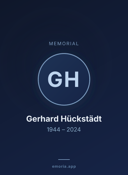 Memorial portrait of Gerhard Hückstädt