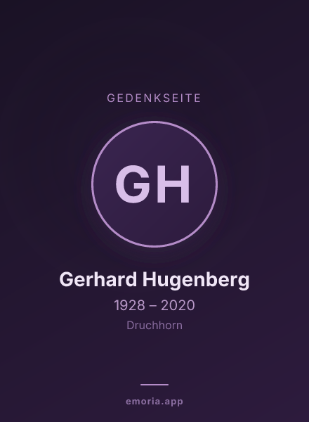 Gedenkportrait von Gerhard Hugenberg