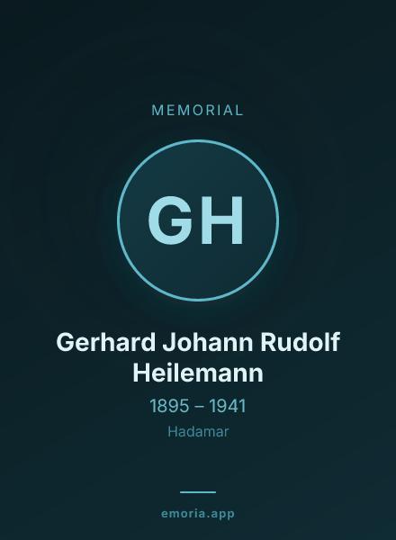 Memorial portrait of Gerhard Johann Rudolf Heilemann
