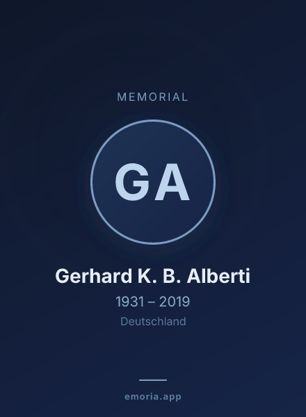 Memorial portrait of Gerhard K. B. Alberti