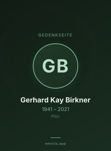 Gedenkportrait von Gerhard Kay Birkner