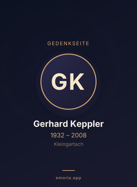 Gedenkportrait von Gerhard Keppler