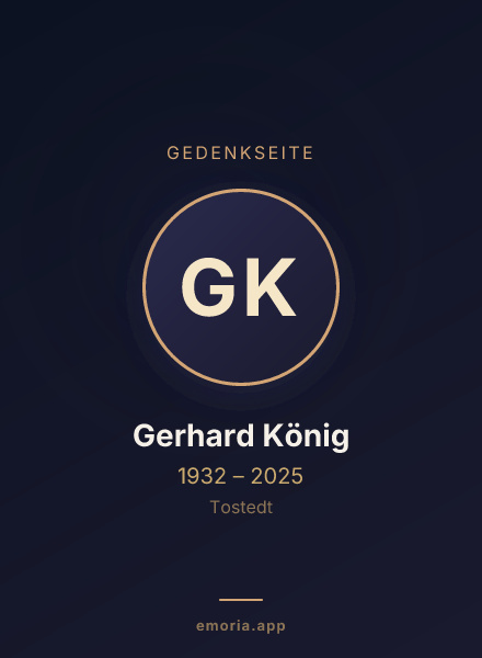 Gedenkportrait von Gerhard König