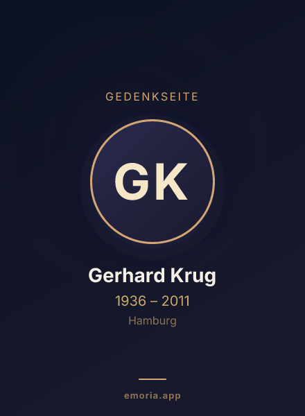 Gedenkportrait von Gerhard Krug