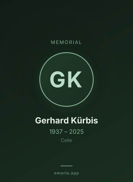 Memorial portrait of Gerhard Kürbis