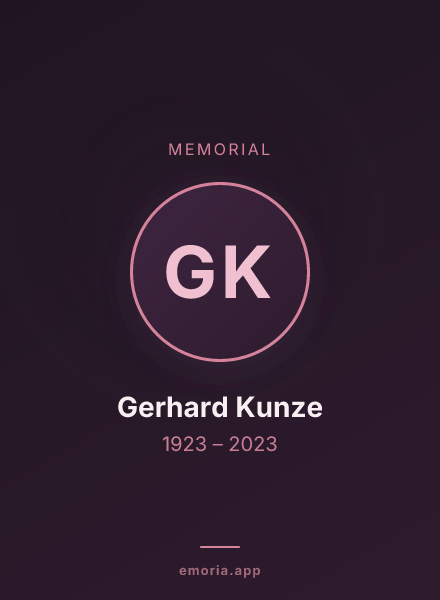 Memorial portrait of Gerhard Kunze