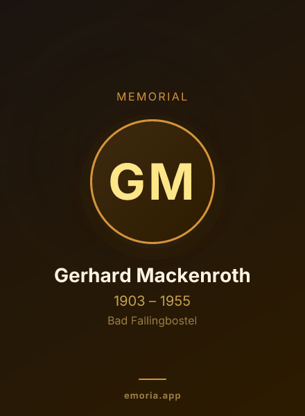 Memorial portrait of Gerhard Mackenroth