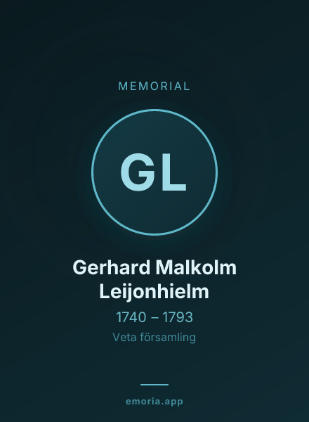 Memorial portrait of Gerhard Malkolm Leijonhielm