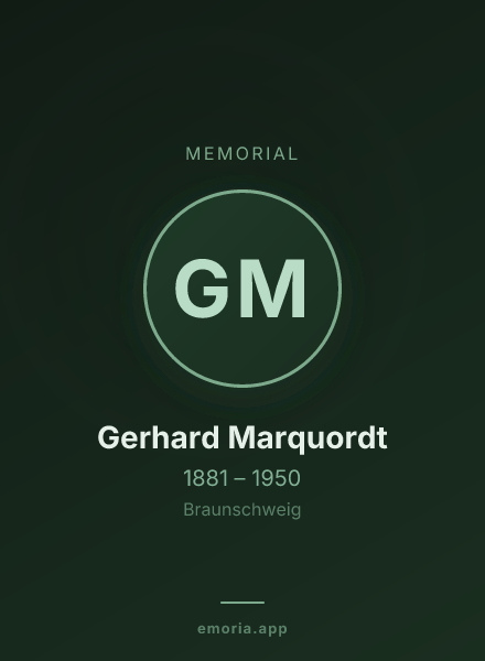 Memorial portrait of Gerhard Marquordt