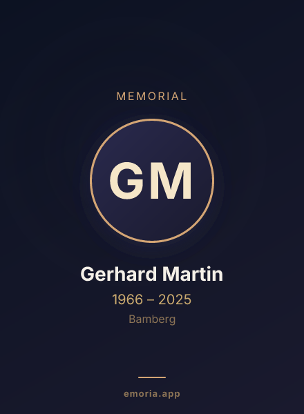 Memorial portrait of Gerhard Martin