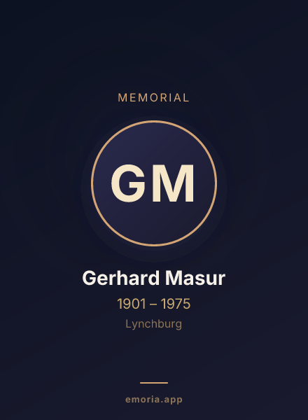 Memorial portrait of Gerhard Masur
