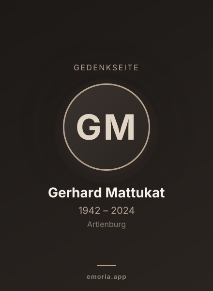 Gedenkportrait von Gerhard Mattukat