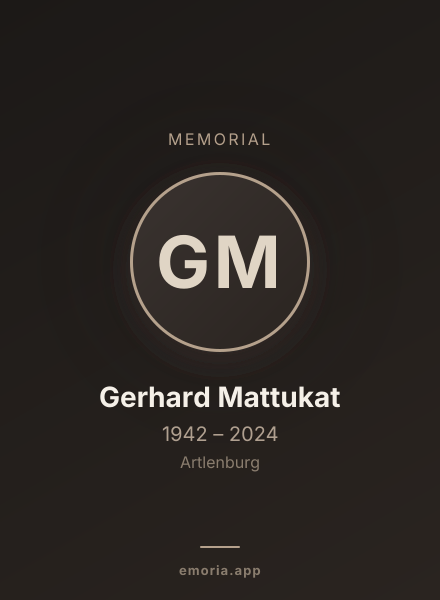 Memorial portrait of Gerhard Mattukat