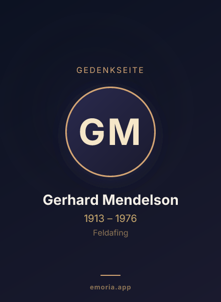 Gedenkportrait von Gerhard Mendelson