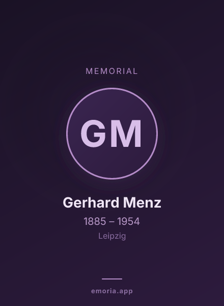 Memorial portrait of Gerhard Menz