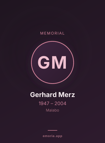 Memorial portrait of Gerhard Merz