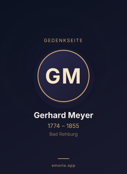 Gedenkportrait von Gerhard Meyer