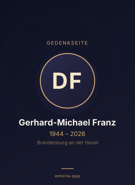 Gedenkportrait von Dr. Gerhard-Michael Franz