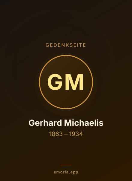 Gedenkportrait von Gerhard Michaelis