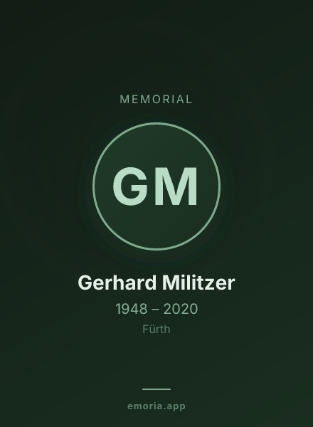 Memorial portrait of Gerhard Militzer