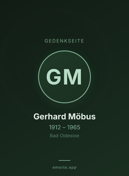 Gedenkportrait von Gerhard Möbus