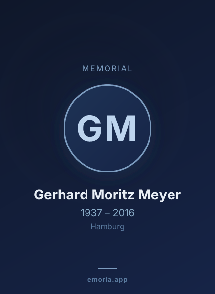 Memorial portrait of Gerhard Moritz Meyer