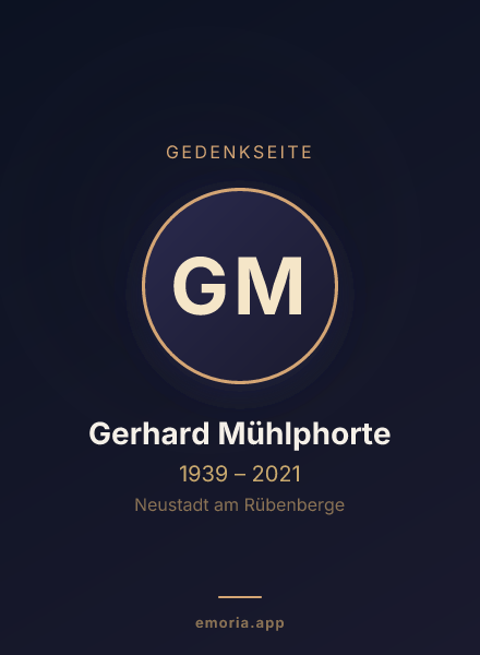 Gedenkportrait von Gerhard Mühlphorte