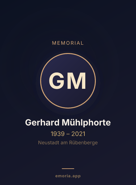 Memorial portrait of Gerhard Mühlphorte
