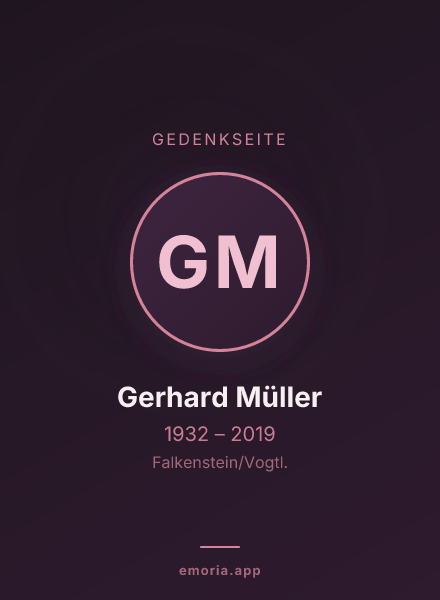 Gedenkportrait von Gerhard Müller
