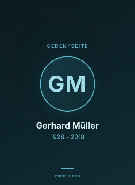 Gedenkportrait von Gerhard Müller