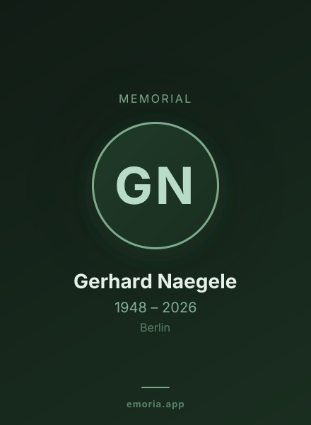 Memorial portrait of Gerhard Naegele