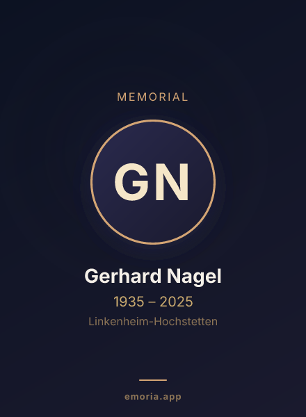 Memorial portrait of Gerhard Nagel