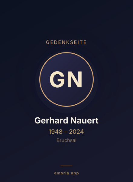 Gedenkportrait von Gerhard Nauert