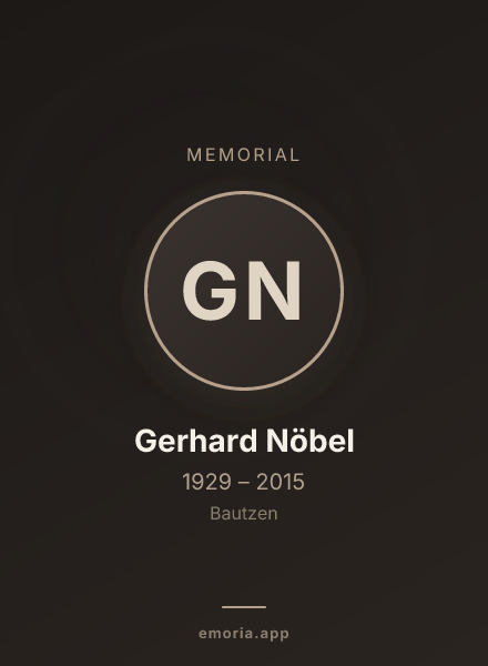 Memorial portrait of Gerhard Nöbel