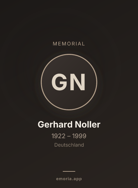 Memorial portrait of Gerhard Noller