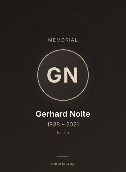 Memorial portrait of Gerhard Nolte