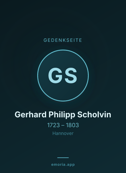 Gedenkportrait von Gerhard Philipp Scholvin
