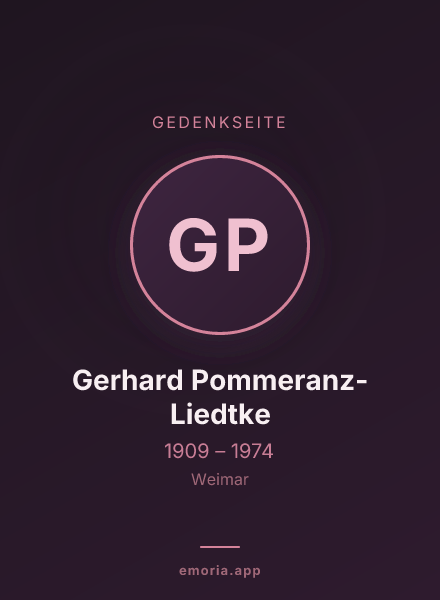 Gedenkportrait von Gerhard Pommeranz-Liedtke