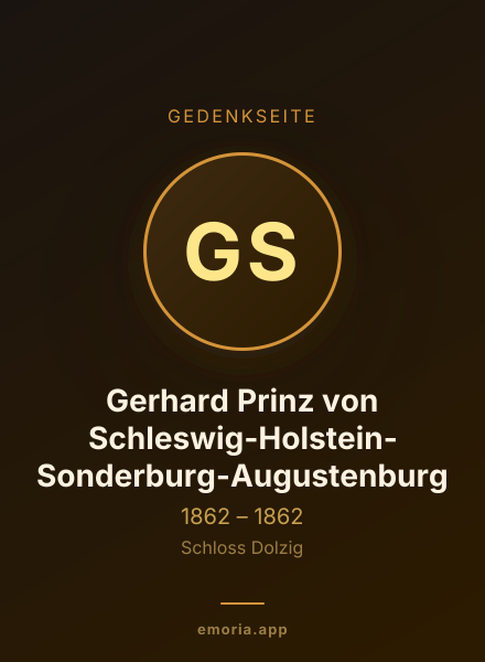 Gedenkportrait von Gerhard Prinz von Schleswig-Holstein-Sonderburg-Augustenburg