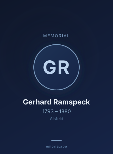 Memorial portrait of Gerhard Ramspeck