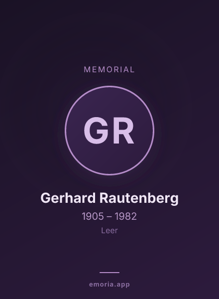 Memorial portrait of Gerhard Rautenberg